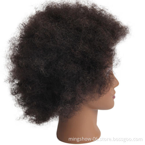 Realistic african american training mannequin head afro for hair schools